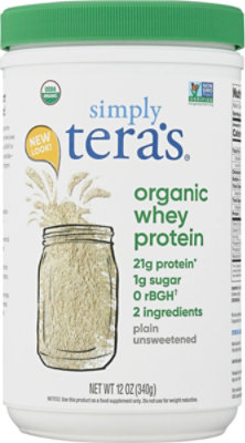 Simply Tera's Protein Whey Plain Organic - 12 Oz - Image 2