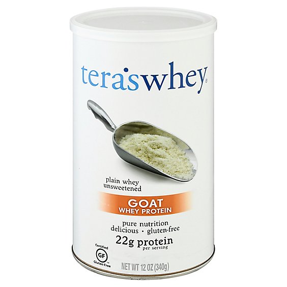 Tera's Whey Plain Unsweetened Goat Whey Protein - 12 Oz.