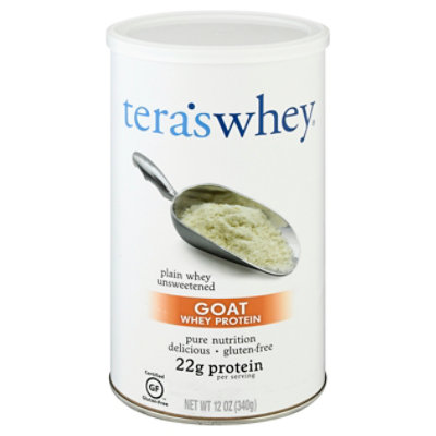 Tera's Whey Plain Unsweetened Goat Whey Protein - 12 Oz.
