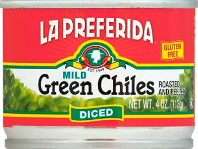 La Preferida Green Chiles Diced Mild Can - 4 Oz - Image 2