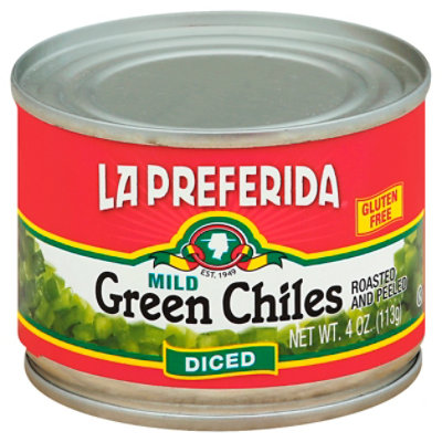 La Preferida Green Chiles Diced Mild Can - 4 Oz - Image 1