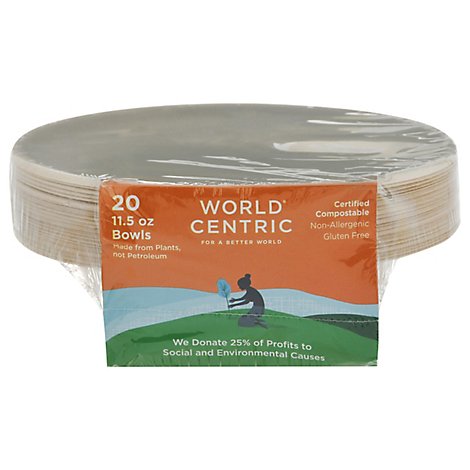 World Centric Bowls Gluten Free 11.5 Ounce Wrapper - 20 Count