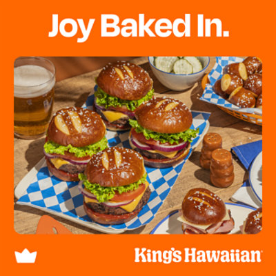 King's Hawaiian Original Sweet Pretzel Hamburger Buns - 10.5 Oz - Image 2