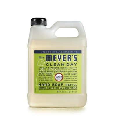 Mrs. Meyers Clean Day Liquid Hand Soap Refill Lemon Verbena Scent 33 ounce bottle - Image 2