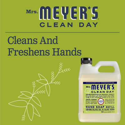 Mrs. Meyers Clean Day Liquid Hand Soap Refill Lemon Verbena Scent 33 ounce bottle - Image 2