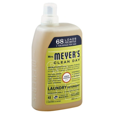 Mrs. Meyers Clean Day Laundry Detergent Remarkably Concentrated Lemon Verbena Scent - 34 Fl. Oz.