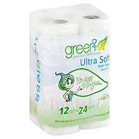 Green2 Bath Tissue Ultra Soft Double Rolls Two-Ply - 12 Count - Image 1