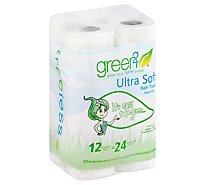 Green2 Bath Tissue Ultra Soft Double Rolls Two-Ply - 12 Count