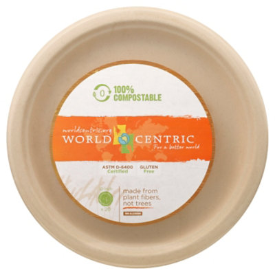 World Centric Bowls Plates 10 Inch Wrapper - 20 Count - Image 1