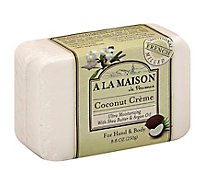 A La Maison De Provence Soap Bar Coconut Creme - 8.8 Oz