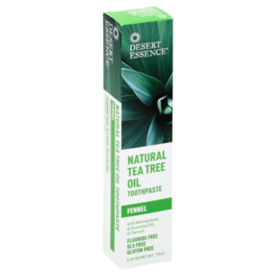 Desert Essence Toothpaste Tea Tree Fennel - 6.25 Oz - Image 1