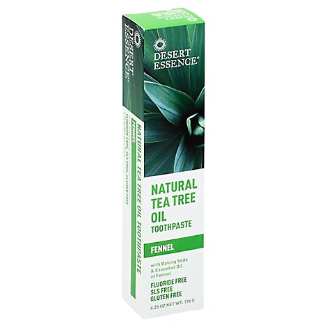 Desert Essence Toothpaste Tea Tree Fennel - 6.25 Oz