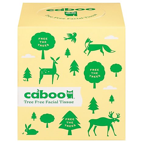 Caboo Facial Tissue 2-Ply Box - 90 Count