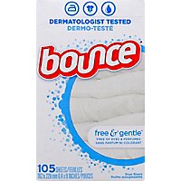 Bounce Fabric Softener Dryer Sheets Free & Gentle - 105 Count - Image 2
