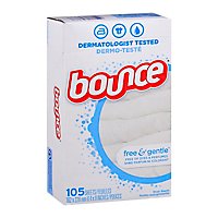 Bounce Fabric Softener Dryer Sheets Free & Gentle - 105 Count - Image 1