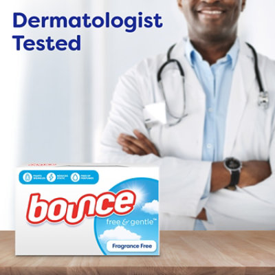 Bounce Fabric Softener Dryer Sheets Free & Gentle - 105 Count - Image 2