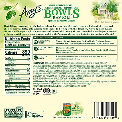Amy's Spinach Ravioli Bowl - 8.5 Oz - Image 6