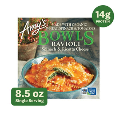 Amys Bowls Ravioli Spinach & Ricotta Cheese - 8.5 Oz
