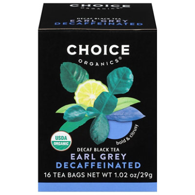 Choice Organic Teas Black Tea Organic Earl Grey Decaf - 16 Count