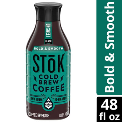 SToK Black Unsweetened Cold Brew Coffee - 48 Fl. Oz. - Image 1
