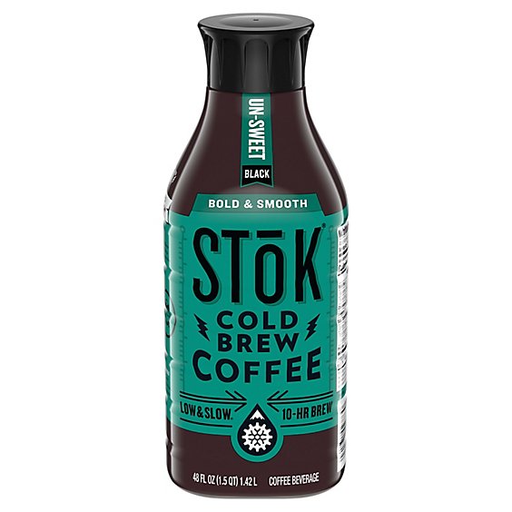 Stok Cold Brew Coffee Black Unsweetened - 48 Fl. Oz.