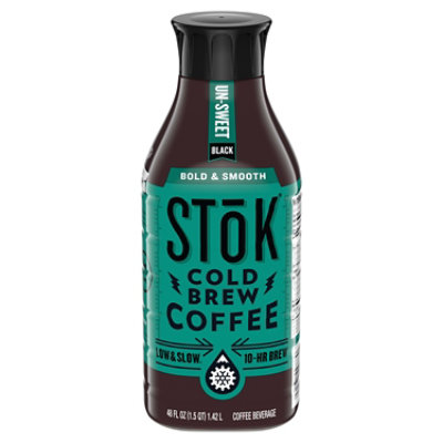 Stok Cold Brew Coffee Black Unsweetened - 48 Fl. Oz.