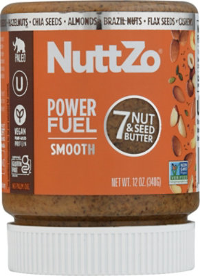 NuttZo Seven Nut & Seed Butter Smooth Power Fuel - 12 Oz - Image 1