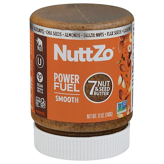 NuttZo Seven Nut & Seed Butter Smooth Power Fuel - 12 Oz