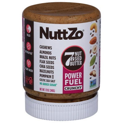 NuttZo Seven Nut & Seed Butter Crunchy Power Fuel - 12 Oz - Image 1