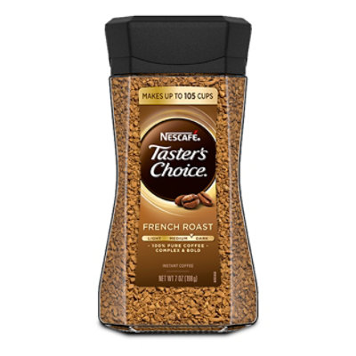 NESCAFE Tasters Choice Coffee Instant French Roast Jar - 7 Oz - Image 1