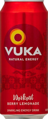 Vuka Energy Drink Sparkling Workout Beyy Lemonade - 16 Fl. Oz. - Image 2