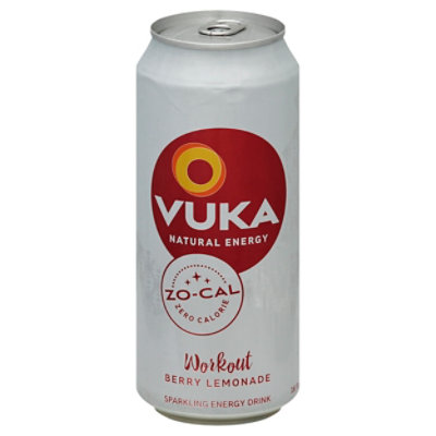 Vuka Energy Drink Sparkling Workout Beyy Lemonade Zero Calorie - 16 Fl. Oz.