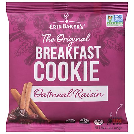 Erin Baker's Oatmeal Raisin Breakfast Cookie - 3 Oz - Image 1
