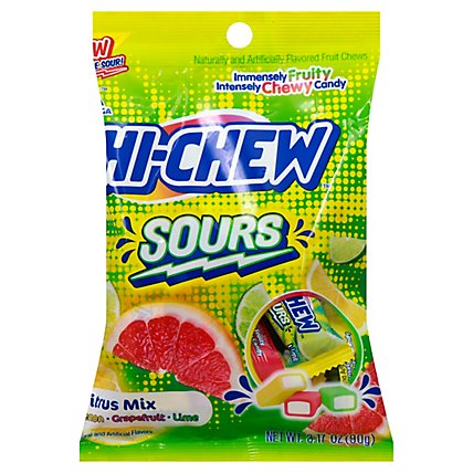 Hi-Chew Candy Fruit Chews Sour Mix Peg Bag - 3.17 Oz - Image 1