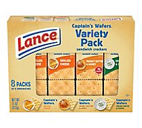 Lance Captains Wafers Sandwich Crackers Variety Individual Pack 8 Count - 11 Oz