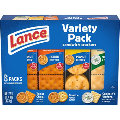 Lance Sandwich Crackers Variety - 8 Ct - Variety Pack - Image 1