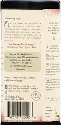 The Republic of Tea Black Tea Bags Longevity Ginger Peach - 50 Count - Image 4