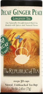 The Republic of Tea Ginger Pch Decaf - 50 Count - Image 2