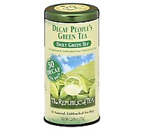 The Republic of Tea Green Tea Bags Decaf Peoples Daily - 50 Count