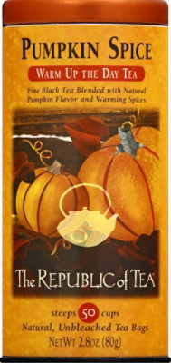 The Republic of Tea Black Tea Pumpkin Spice - 50 Count - Image 2