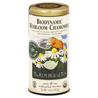 The Republic of Tea Biodynamic Organic Unbleached Tea Heirloom Chamomile - 36 Count - Image 3