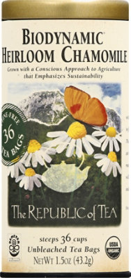 The Republic of Tea Biodynamic Organic Unbleached Tea Heirloom Chamomile - 36 Count - Image 2