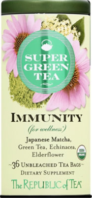 The Republic of Tea SuperGreen Tea Organic Immunity - 36 Count - Image 2