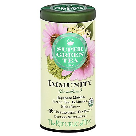 The Republic of Tea SuperGreen Tea Organic Immunity - 36 Count