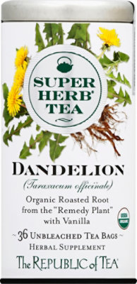 The Republic of Tea SuperHerb Tea Bags Dandelion - 36 Count - Image 1