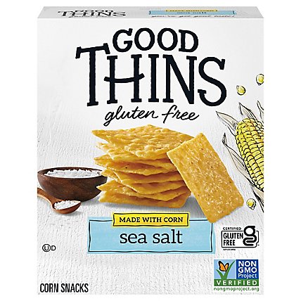 GOOD THiNS Crackers Simply Salt Corn & Rice Gluten Free - 3.5 Oz - Image 2
