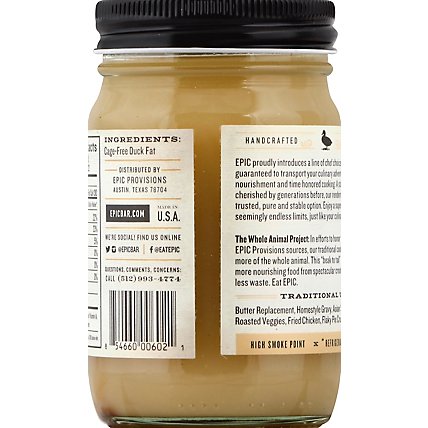 EPIC Cooking Oil Cage-Free Duck Fat - 11 Oz - Image 3