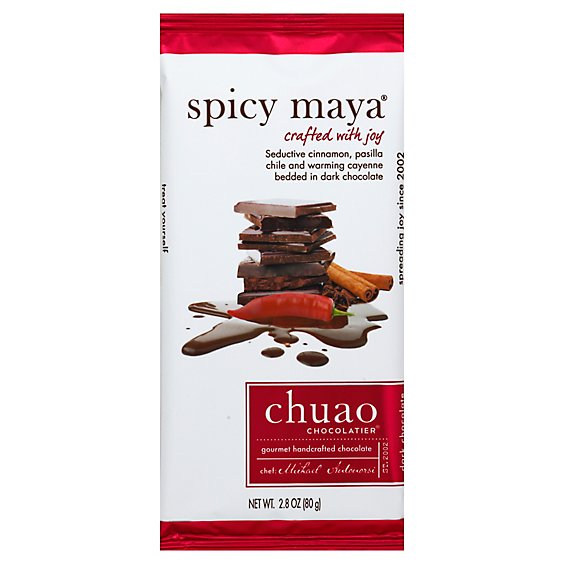 Chuao Chocolatier Chocolate Bar Dark Chocolate Spicy Maya - 2.82 Oz