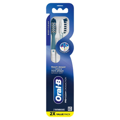 Oral B Cross Action Toothbrush All In One Medium - 2 Count - Image 6