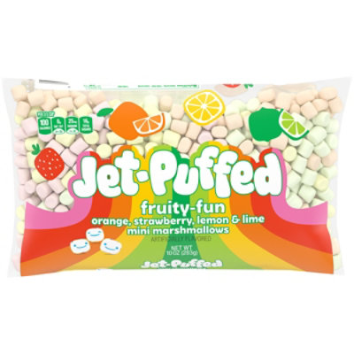 Jet-Puffed Fruity-Fun Orange Strawberry Lemon & Lime Mini Marshmallows Bag - 10 Oz - Image 5